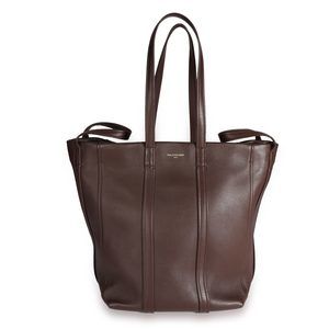 Balenciaga Marron Leather Large Laundry Cabas Tote